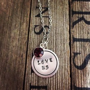 Original metal stamped necklace